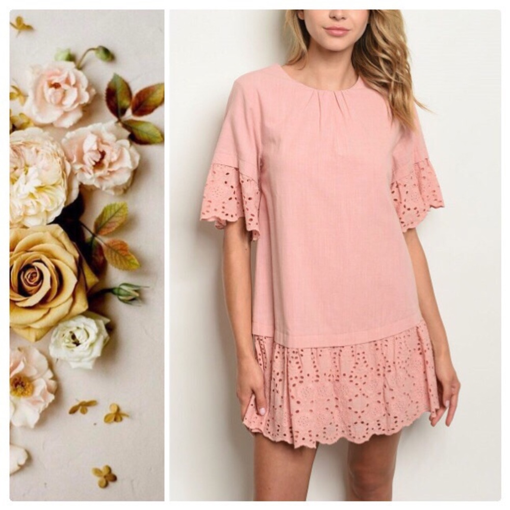 Dusty Rose Blush Tunic or Mini Dress - Picture 4 of 5